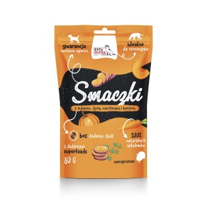 Syta micha - Smaczki z indykiem, dynią, marchewką i batatami 80g