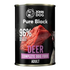John dog - Pure black - jeleń - 400g 