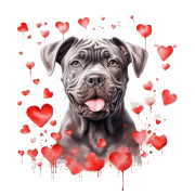 Piesek i serduszka Cane Corso