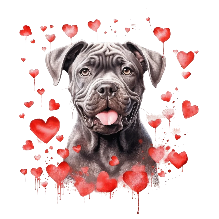 Piesek i serduszka Cane Corso