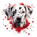 Piesek i serduszka Dalmatian