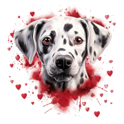 Piesek i serduszka Dalmatian