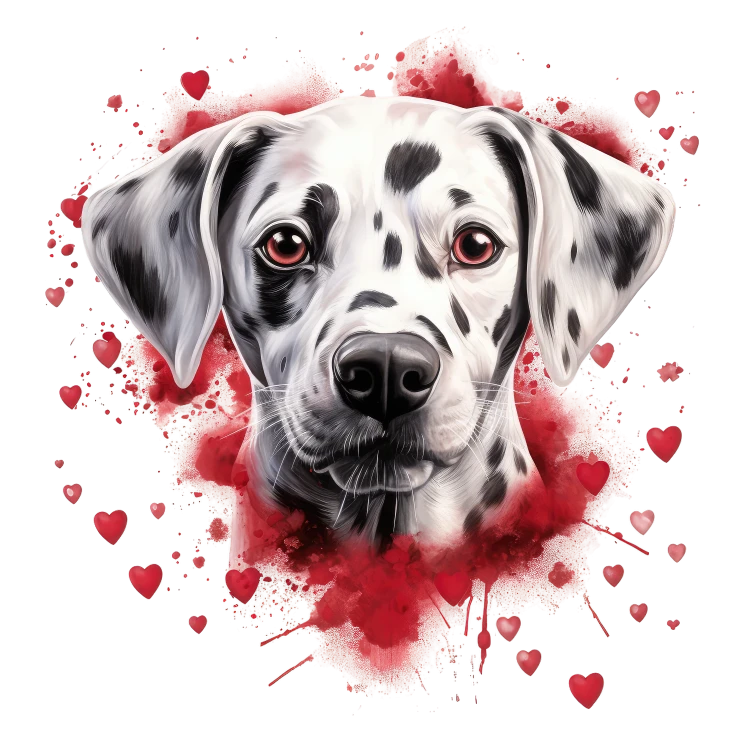 Piesek i serduszka Dalmatian