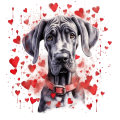 Piesek i serduszka Great Dane