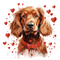Piesek i serduszka Irish Setter