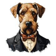 Pies garnitur i muszka Airedale_Terrier