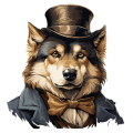 Pies garnitur i muszka Alaskan_Malamute