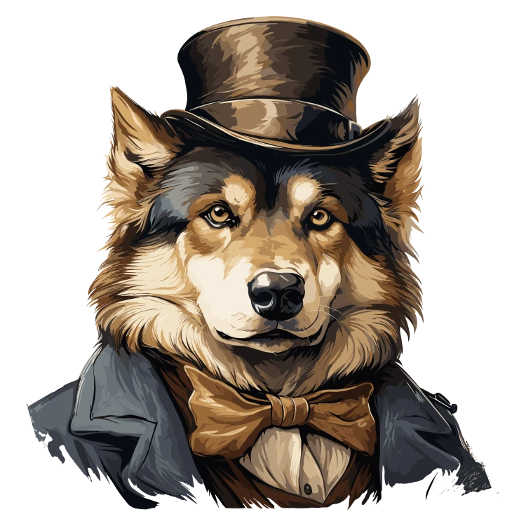 Pies garnitur i muszka Alaskan_Malamute