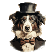 Pies garnitur i muszka Border_Collie
