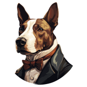 Pies garnitur i muszka Bull_Terrier