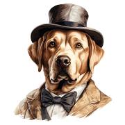 Pies garnitur i muszka Labrador_Retriever