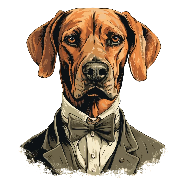 Pies garnitur i muszka Rhodesian_Ridgeback
