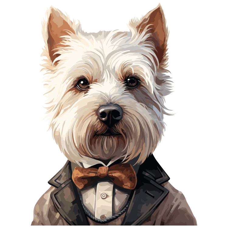 Pies garnitur i muszka West_Highland_White_Terrier