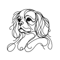 Ilustracja line art –cavelier