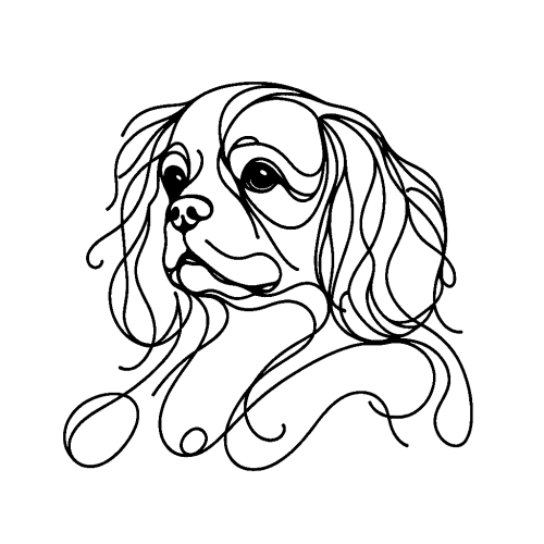 Ilustracja line art –cavelier