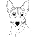 Ilustracja line art –basenji