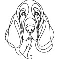 Ilustracja line art –basset