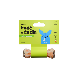 Azanki - Kość do żucia MINI z insektami, siemieniem lnianym, miętą i maliną - 10cm