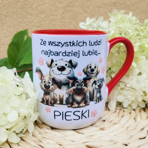 Kubek „Ze wszystkich ludzi najbardziej lubię pieski”