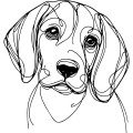 Grafika LINE beagle