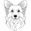 Grafika LINE corgi