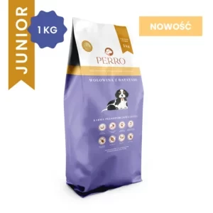 Karma sucha Junior Wołowina z batatami – bezzbożowa formuła dla szczeniąt wszystkich ras 1kg