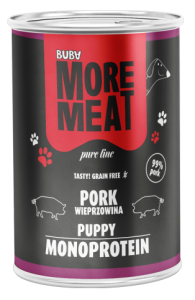 BUBAlicious More Meat mono Pure 400g Puppy wieprzowina