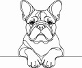 Pies w stylu line-art Bulldog