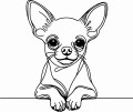 Pies w stylu line-art Chihuahua