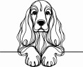 Pies w stylu line-art Cocker Spaniel