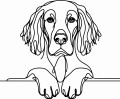 Pies w stylu line-art Irish Setter
