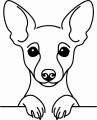 Pies w stylu line-art Miniature Pinscher