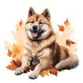 Jesienny kubek z psem – Akita