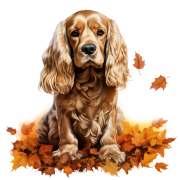 Jesienny kubek z psem – American Cocker Spaniel