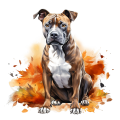 Jesienny kubek z psem – American Staffordshire Terrier
