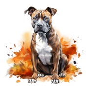 Jesienny kubek z psem – American Staffordshire Terrier