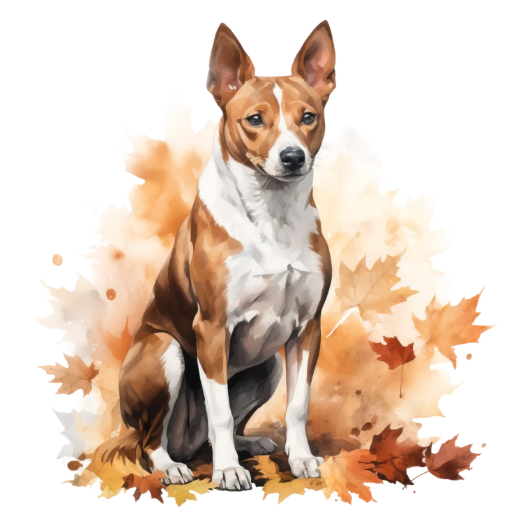 Jesienny kubek z psem – Basenji