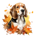 Jesienny kubek z psem – Beagle