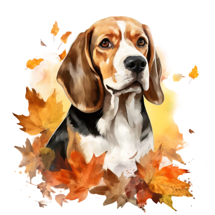 Jesienny kubek z psem – Beagle