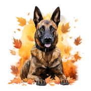 Jesienny kubek z psem – Belgian Malinois