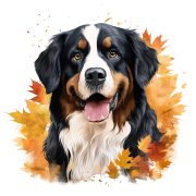 Jesienny kubek z psem – Bernese Mountain Dog