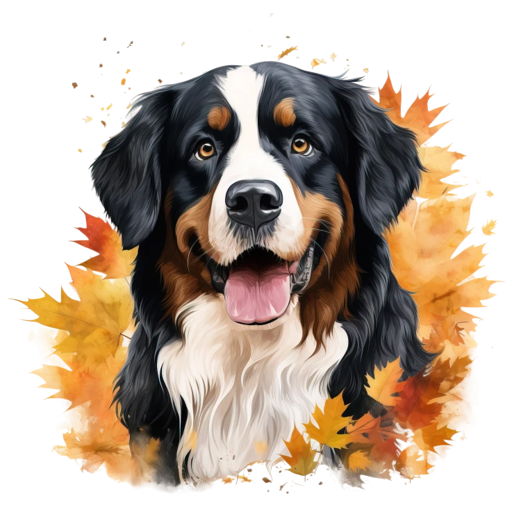 Jesienny kubek z psem – Bernese Mountain Dog