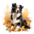 Jesienny kubek z psem – Border Collie