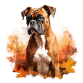 Jesienny kubek z psem – Boxer