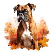 Jesienny kubek z psem – Boxer