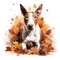 Jesienny kubek z psem – Bull Terrier