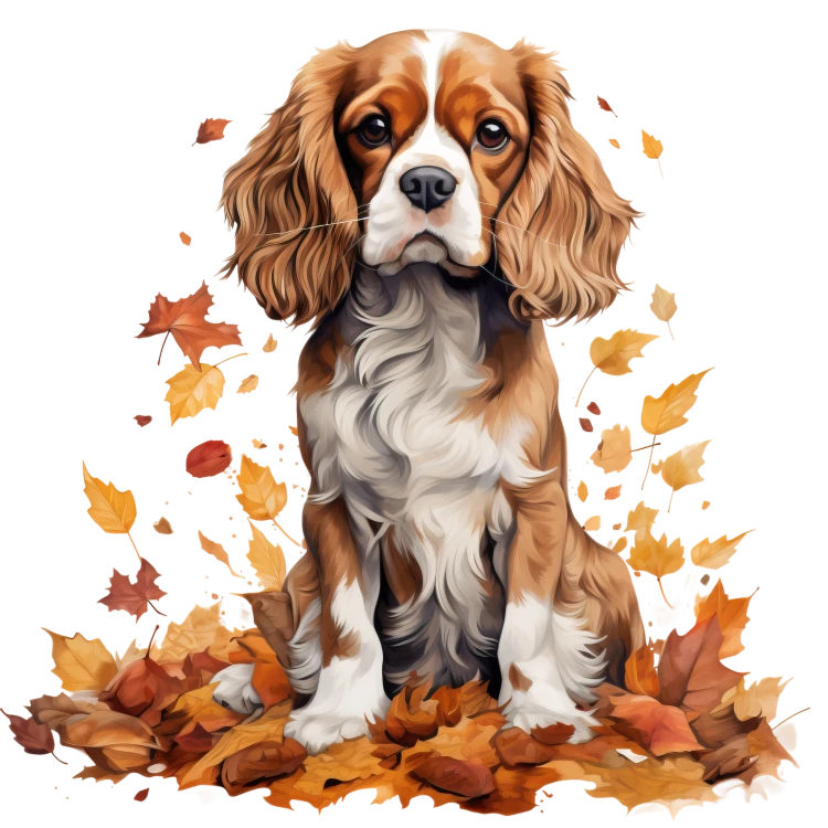 Jesienny kubek z psem – Cavalier King Charles Spaniel