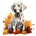 Jesienny kubek z psem – Dalmatian