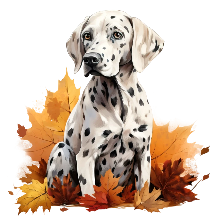 Jesienny kubek z psem – Dalmatian