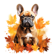 Jesienny kubek z psem – French Bulldog